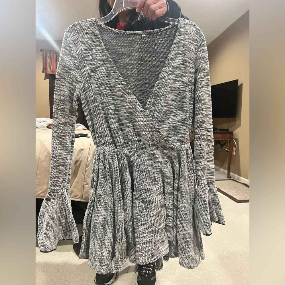 gray sweater dress
